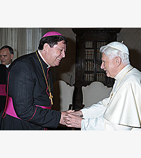 Dom João Braz de Aviz e o Papa Bento XVI.