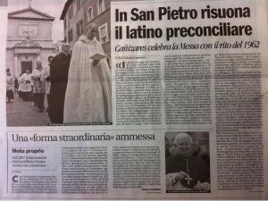 Matéria do jornal Avvenire, da Conferência Episcopal Italiana, sobre a peregrinação. Clique para ampliar.